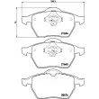 Jeu de 4 plaquettes de frein avant HELLA 8DB 355 007-881 - Visuel 2