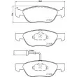 Jeu de 4 plaquettes de frein avant HELLA 8DB 355 007-901 - Visuel 2