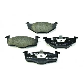 Jeu de 4 plaquettes de frein avant HELLA 8DB 355 007-911