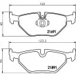 Jeu de 4 plaquettes de frein arrière HELLA 8DB 355 007-981 - Visuel 2
