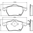 Jeu de 4 plaquettes de frein avant HELLA 8DB 355 008-001 - Visuel 2