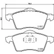 Jeu de 4 plaquettes de frein avant HELLA 8DB 355 008-011 - Visuel 2