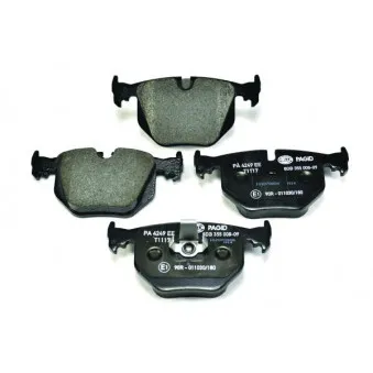 Jeu de 4 plaquettes de frein arrière HELLA 8DB 355 008-091