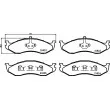 Jeu de 4 plaquettes de frein avant HELLA 8DB 355 008-231 - Visuel 2