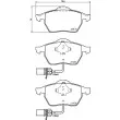Jeu de 4 plaquettes de frein avant HELLA 8DB 355 008-411 - Visuel 2