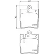 Jeu de 4 plaquettes de frein arrière HELLA 8DB 355 008-451 - Visuel 2