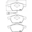 Jeu de 4 plaquettes de frein avant HELLA 8DB 355 008-471 - Visuel 2