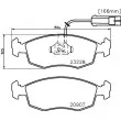 Jeu de 4 plaquettes de frein avant HELLA 8DB 355 008-521 - Visuel 2