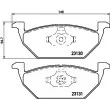 Jeu de 4 plaquettes de frein avant HELLA 8DB 355 008-591 - Visuel 2