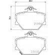Jeu de 4 plaquettes de frein avant HELLA 8DB 355 008-721 - Visuel 2