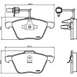 Jeu de 4 plaquettes de frein avant HELLA 8DB 355 008-921 - Visuel 2