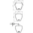 Jeu de 4 plaquettes de frein avant HELLA 8DB 355 009-031 - Visuel 2