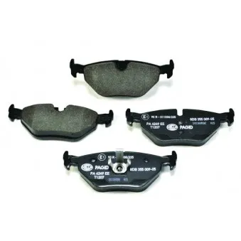 Jeu de 4 plaquettes de frein arrière HELLA 8DB 355 009-051