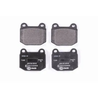Jeu de 4 plaquettes de frein avant HELLA 8DB 355 009-061
