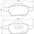 Jeu de 4 plaquettes de frein avant HELLA 8DB 355 009-091 - Visuel 2
