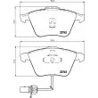 Jeu de 4 plaquettes de frein avant HELLA 8DB 355 009-141 - Visuel 2