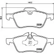 Jeu de 4 plaquettes de frein avant HELLA 8DB 355 009-171 - Visuel 2