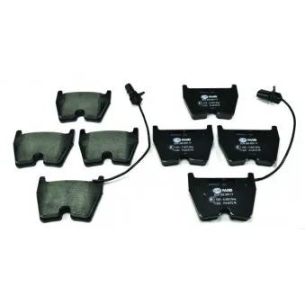 Jeu de 4 plaquettes de frein avant HELLA 8DB 355 009-191