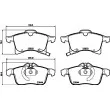 Jeu de 4 plaquettes de frein avant HELLA 8DB 355 009-221 - Visuel 1