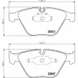 Jeu de 4 plaquettes de frein avant HELLA 8DB 355 009-271 - Visuel 2