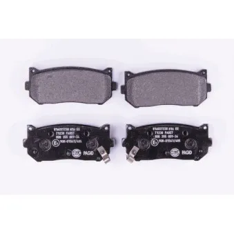 Jeu de 4 plaquettes de frein arrière HELLA 8DB 355 009-341