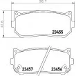 Jeu de 4 plaquettes de frein arrière HELLA 8DB 355 009-341 - Visuel 2