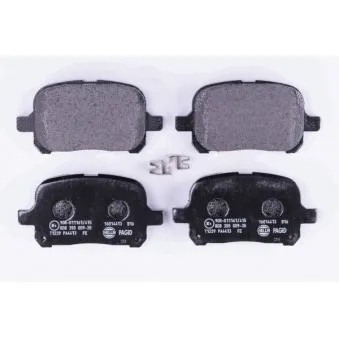 Jeu de 4 plaquettes de frein avant HELLA 8DB 355 009-351