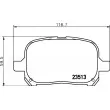 Jeu de 4 plaquettes de frein avant HELLA 8DB 355 009-351 - Visuel 2