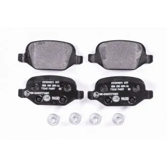 Jeu de 4 plaquettes de frein arrière HELLA 8DB 355 009-361