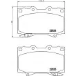 Jeu de 4 plaquettes de frein avant HELLA 8DB 355 009-371 - Visuel 2