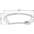 Jeu de 4 plaquettes de frein arrière HELLA 8DB 355 009-391 - Visuel 2