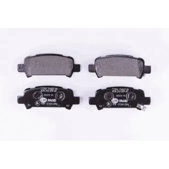Jeu de 4 plaquettes de frein arrière HELLA 8DB 355 009-401