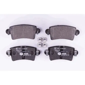 Jeu de 4 plaquettes de frein arrière HELLA 8DB 355 009-421