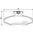 Jeu de 4 plaquettes de frein arrière HELLA 8DB 355 009-491 - Visuel 2