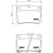 Jeu de 4 plaquettes de frein arrière HELLA 8DB 355 009-501 - Visuel 2
