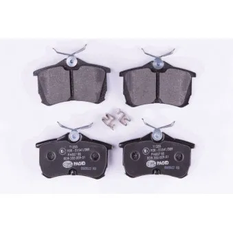 Jeu de 4 plaquettes de frein arrière HELLA 8DB 355 009-511