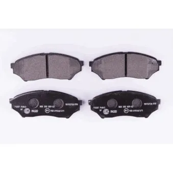 Jeu de 4 plaquettes de frein avant HELLA 8DB 355 009-521