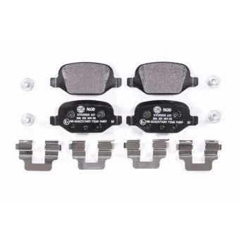 Jeu de 4 plaquettes de frein arrière HELLA 8DB 355 009-551