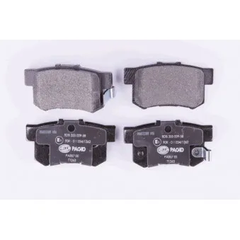 Jeu de 4 plaquettes de frein arrière HELLA 8DB 355 009-581
