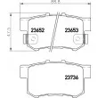 Jeu de 4 plaquettes de frein arrière HELLA 8DB 355 009-581 - Visuel 2