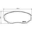 Jeu de 4 plaquettes de frein avant HELLA 8DB 355 009-641 - Visuel 2