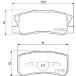 Jeu de 4 plaquettes de frein arrière HELLA 8DB 355 009-691 - Visuel 2