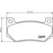 Jeu de 4 plaquettes de frein avant HELLA 8DB 355 009-721 - Visuel 2