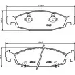 Jeu de 4 plaquettes de frein avant HELLA 8DB 355 009-881 - Visuel 2