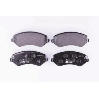 Jeu de 4 plaquettes de frein avant HELLA 8DB 355 010-051