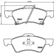 Jeu de 4 plaquettes de frein avant HELLA 8DB 355 010-061 - Visuel 2