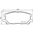 Jeu de 4 plaquettes de frein avant HELLA 8DB 355 010-071 - Visuel 2