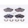 Jeu de 4 plaquettes de frein avant HELLA 8DB 355 010-161 - Visuel 1