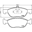 Jeu de 4 plaquettes de frein avant HELLA 8DB 355 010-181 - Visuel 2