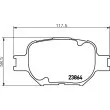 Jeu de 4 plaquettes de frein avant HELLA 8DB 355 010-201 - Visuel 2